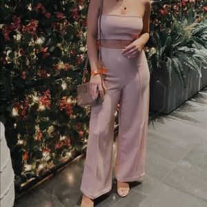 Missguided pink 2 piece set